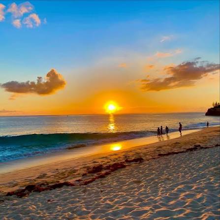 Mullet Bay at Sunset